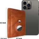 Slim Wallet AirTag Holder Minimalist Front Pocket RFID Blocking Men and Women Leather Wallets