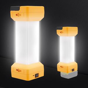 2900LM 20V LED Light Compatible with DEWALT 20V MAX Battery, 360 Cordless Portable Jobsite Lamp, Emergency DEWALT Camping Lantern, Work Light with Type-C Charging Port (Light Only)