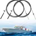 GEN 1 Boat Outboard Throttle and Shift Control Cables, 33C Remote Cable Replacement, Compatible with Mercury, MerCruiser, Mariner, Force Motor Engines, Replace CC179 Series (2PCS)