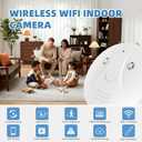 1080P HD Wireless Camera Smoke Detector for Home Security with App Control & Motion Detection,WiFi Indoor Security Camera with Night Vision & Loop Recording for Office,Garage,Shop,Pet