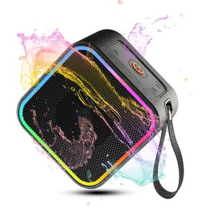 Portable Bluetooth Speaker, Wireless Speaker with Lights, Built-in Mic Bluetooth 5.3, Portable Wireless Up to 10H Playtime, Powerful Crystal Clear Punchy Bass, for Home/Outdoor/Party/Birthday Gift