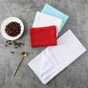 100% Cotton Flour Sack Dish Towels, Pack of 6, Blank Tea Towels Highly Absorbent for Kitchen, Drying and Cleaning 50x70cm (White)