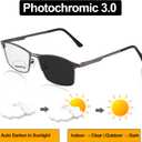YIMI Photochromic Bifocal Reading Glasses UV Outdoor Sunglasses Computer Anti Blue Light Transition Eyeglasses for Men Women