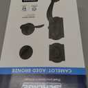 Schlage F60 V CAM 716 ACC Camelot Front Entry Handleset with Accent Lever, Deadbolt Keyed 1 Side, Aged Bronze