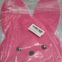 24 Inch Easter Yellow Bunny Metal Yard Signs with Stakes Easter Outdoor Lawn Decorations Pink Bunny Peep Signs Sturdy Reusable Spring Yard Decor for Front Yard Garden, Pink