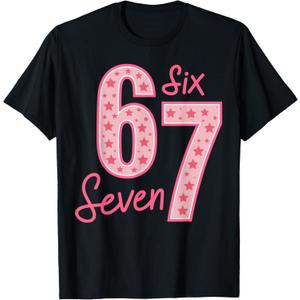 67 Meme six Seven T-Shirt (Black)