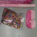 Sratte Number Piata Pink Piata Birthday Decorations Gradient with Stick Blindfold Confetti for Girls Boys Birthday Anniversary Party Decorations Supplies(Number 6)
