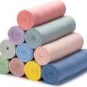 10PCS Pastel Fleece Blankets Bulk 50 X 60, Soft Lightweight Throw Blanket Kit Cozy Blankets Bulk for Bed Sofa Couch Warm Pet Fleece Blanket Set for Wedding Homeless Home Office Travel Gift for Seasons