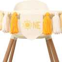 First Birthday Boho Sun Highchair Banner - You Are My Sunshine Tassels