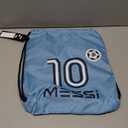 Messi Boys' Lifestyle Drawstring Bag, Side Pocket & Comfortable Straps, Argentina Blue, One Size