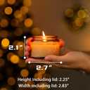 18-Pack 4oz Embossed Glass Candle Container with Bamboo Lids and Labels, Amber Candle Jars for Making Candles, Mandala Design