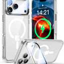 VOFATA [Upgraded Full Camera Protection] for iPhone 17 Pro Max Case with Camera Cover Stand [Fit for MagSafe][10FT Mil-Grade Protection] Transparent Magnetic iPhone 17 Pro Max Phone Case, Clear