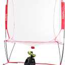 Furlihong 680NT 2 in 1 Tennis Ball & Baseball Training Machine and Net Combo, Ball Recycling System, Includes 680BH and NT01
