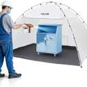 VEVOR Portable Paint Booth Tent, 115.35 x 90.55 x 74 inch Painting Tent Station, Spray Shelter with Built-in Floor & Mesh Screen, Large Space, Oxford Spray Painting Tents for Cupboard, Chairs, Tables (L120*W96*H72inch)