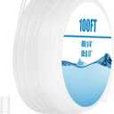 Nuanchu 100ft Polyethylene Tubing, 1/4" Od, 0.170" Id, 0.040" Wall Polyethylene Tubing Food Grade White Translucent Hose for Water, Beverage Pump, Homebrew, Brewing (Transpare)