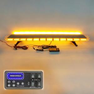 CFLMYYXGS 104 LED 26 Strobe Patterns Emergency Warning Light bar Flashing Vehicles Security Law Snowplow Tow Trucks Crane Construction Cars Wreckers Beacon Light (Amber, 55" 104LED)