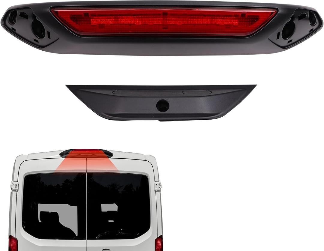 LK4Z13A613D Third Brake Light Assembly Center High Mount Stop Light Not with camera Compatible with Ford Transit 150, 250, 350 (SRW) 2020-2025 3rd Brake Light Replace NK4Z-13A613-K NK4Z-13A613-A