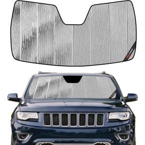 Pigenius Windshield Sun Shade for Jeep Grand Cherokee 2014-2021, Grand Cherokee WK 2022 Front Window Sunshade - AstraGuard
