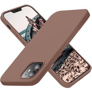 Cordking Designed for iPhone 12 Case, Designed for iPhone 12 Pro Case, Silicone Shockproof Phone Case with [Soft Anti-Scratch Microfiber Lining] 6.1 inch, Light Brown