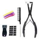 Tape in Hair Extensions Pliers Hair Sealing Pliers Flat Surface Professional Hair Extension Tool Kit for Hair Extensions Tape Tabs
