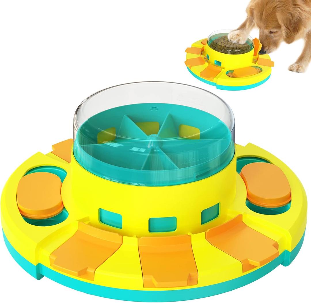 Treat/Food Puzzle Interactive Toys for Large/Medium/Small Chewer Dog Dispensing Slow Feeder for Boredom & Mental Stimulation (Blue) (LEVEL-3, Puzzle Toys-Blue)