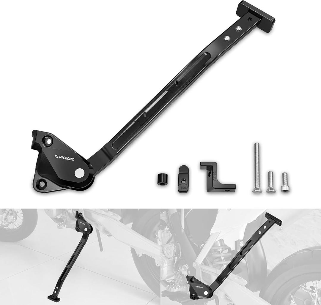 NICECNC Adjustable Kickstand, Motorcycle SideStand Compatible with KTM 300 SX 2023-24 250 SX 2017-2024 125 150 SX 2016-24 250 350 450 SX-F 2016-24,Compatible with Gas Gas MC125 MC250F MC450F 2021-24