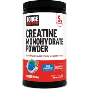 Force Factor Creatine Monohydrate Powder, 5g Dose, Micronized (EXP 03/20/27)