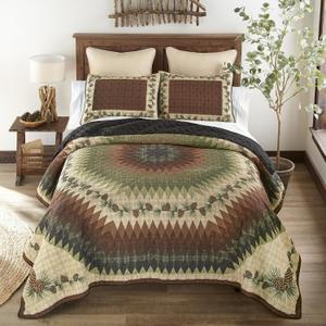 Donna Sharp Pine Circle Cal. King Quilt Set, 106" x 118", California King