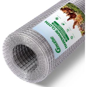 Hardware Cloth 1/4 inch 23 Gauge Small Size 304 Stainless Steel mesh Chicken Welded Wire Fencing Wire Mesh Roll Fencing Garden Fence Squirrel Tunnel Network 12in10ft