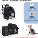 Cat Carrier Backpack, Expandable Pet Carrier Backpack for Cats, Dogs and Small Animals, Portable Pet Travel Backpack, Airline Approved, Ideal for Traveling/Hiking/Camping, Black, XL