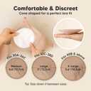 Organic Nursing Pads - 14 Washable Breast Pads for Breastfeeding, Wash Bag, Viscose Derived from Bamboo Reusable Nipple Covers for Breastfeeding Essentials, Soft & Absorbent (Sable, L 5")
