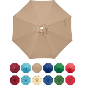 9ft Patio Umbrella Replacement Canopy Only,Outdoor Table Market Yard Umbrella Top for Outdoor Umbrella Canopy with 8 Ribs
