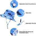 Sarfel Baby Sun Hat Toddler Summer Hats UPF 50+ Baby Bucket Hat Kids Beach Hats for Baby Boys (Blue, XL)