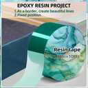 2 Rolls Resin Tape 2In216Ft Total Epoxy Tape High Temperature Resistant 220, Epoxy Tapes for DIY Jewelry River Table Spray Painting Welding Electronic Heating, No Residue, 2Rolls1.96In108Ft