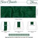 24 Pack Dark Green Cheesecloth Table Runner 10FT Boho Gauze Cheese Cloth Table Runner Rustic Sheer Fabric Table Runners for Wedding Bridal Shower Baby Shower Party(21.5120 Inch)