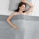 Elegear Revolutionary Cooling Blanket Queen Absorbs Heat to Keep Body Cool for Night Sweats, Arc-Chill3.0 Cool Fiber Q-Max>0.5 for Hot Sleepers, Lightweight Summer Cold Blankets for Sleeping 79 x 86