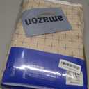 MIULEE Decorative Back Tab Linen Curtains with Geometric Pattern for Living Room Bedroom Farmhouse Rustic Thick Woven Textured Patterned Mud cloth Drapes 84 Inches Long 2 Panels Set, Beige