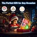 16-Inch Rechargeable LED Drawing Board, 9-Color Light Modes, Neon Art Dry Erase Light Up Doodle Glow Pad with Built-in Stand, Sketching Gift Toy for Kids/Girls/Teens, 5 Markers & Tracing Book