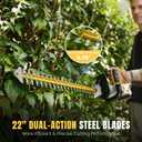 Hedge Trimmer Cordless 22" - 21V Powerful Electric Hedge Trimmer with 2 x 2.0Ah Batteries and Fast Charger, Easy to Use, 3200RPM Lightweight Battery Powered Bush Trimmers for Garden, Yard Care, GT860