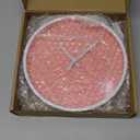Wall Clock Non-Ticking Silent Modern Simple Style Round Decor Clock Stereoscopic Dial Quartz Wall Clocks for Home/Office/School/Living Room/Bedroom/Kitchen (Peach Pink, 8inch)