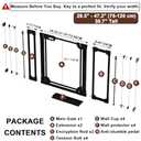 Clear Acrylic Baby Gate 29.5-47.2" Wide Pressure Mount Clear Dog Gate Indoor - No Drill Auto Close, Walk Through Baby Gates for Stair & Doorways & Hallway