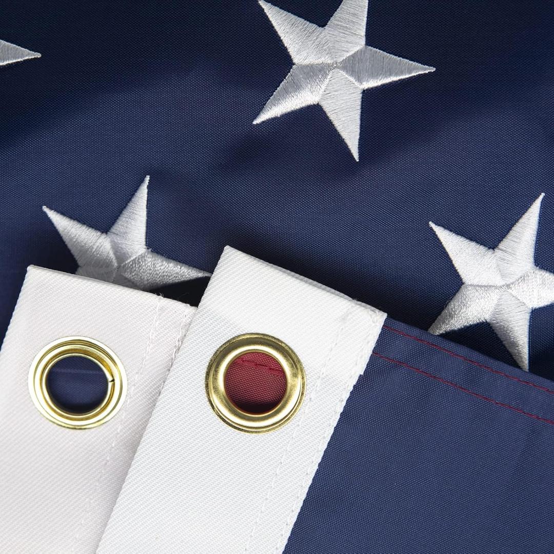 2x3 American Flag for Outside, Best Embroidered Stars and Sewn Stripes, 210D Heavy Duty Polyester, Suitable For Outdoor High Winds Areas (American flag 2x3 FT)