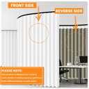Room Divider Curtain Sets with Flexible Ceiling Track, Privacy Soundproof Curtain for Bedroom Office Patio Sliding Door(White, W180 x L108, 1 Pack)