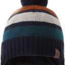 Boys Winter Hat Baby Beanies with Earflap Upgrade Fleece-Lined Skiing Toddler Hat (1-3T, B-green Stripes)