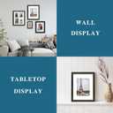 Hongkee 8x10 Picture Frame Set of 4, Made of Real Glass and Rustic Black Wooden Frame, 8 by 10 Photo for Wall or Tabletop - Display Picture 5x7 with Mat or 8x10 Without Mat