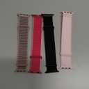 4 Pack Sport Nylon Loop Band Compatible with Apple Watch Bands 38mm 40mm 41mm 42mm 44mm 45mm 46mm 49mm for Women Men, Adjustable Breathable Braided Straps for iWatch Series 10/9/8/7/6/5/4/3/SE/Ultra, Assorted
