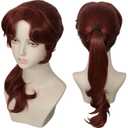 Women Long Brown Ponytai Wig Cosplay Costume Christmas Halloween Party Wigs