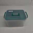 Vababa Clear First Aid Box, Plastic Storage Container with Locking Lid & Handle