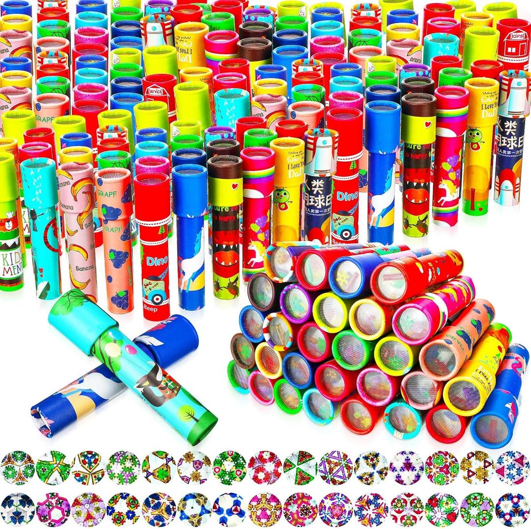 60 Pcs Classic Kaleidoscope Educational Kaleidoscope Toy Return Gift Vintage Educational Toys Party Bag Fillers School Classroom Prizes for Adult Teen Party Carnival Prize, Random Style (Bright Style)