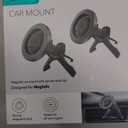 ESR for MagSafe Car Mount, Magnetic Phone Holder for Car Air Vent, Car Phone Holder Mount for iPhone 17e/17/16/16e/15/14/13/12/Samsung, All Smartphones(2 Metal Rings Included),Charging Not Supported